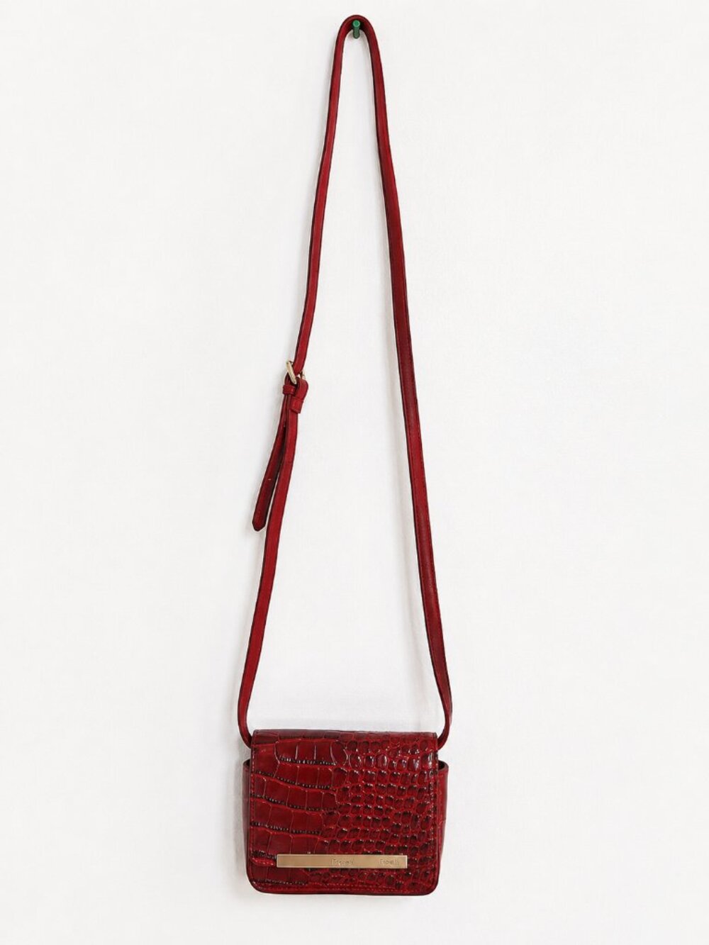 Fiorelli Red Croc Embossed Crossbody Bag